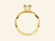 Radiant Twisted Engagement Ring