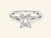 Radiant Twisted Engagement Ring