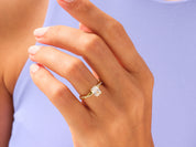 Radiant Twisted Engagement Ring