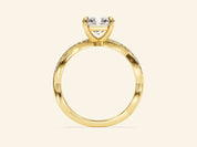 Radiant Twisted Engagement Ring