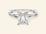 Radiant Twisted Engagement Ring