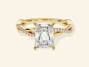 Radiant Twisted Engagement Ring