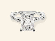Radiant Twisted Engagement Ring