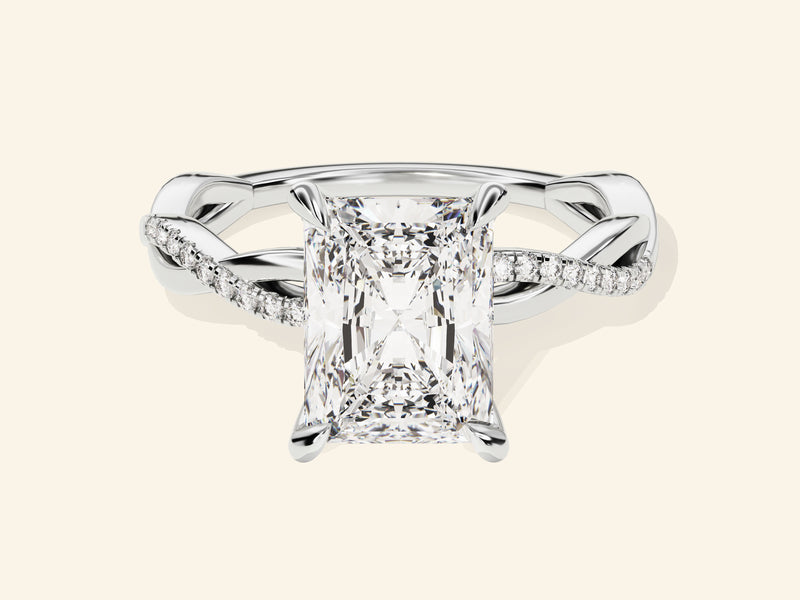 Radiant Twisted Engagement Ring
