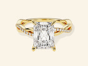 Radiant Twisted Engagement Ring