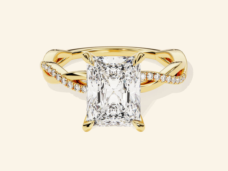 Radiant Twisted Engagement Ring