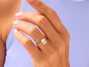 Radiant Twisted Engagement Ring