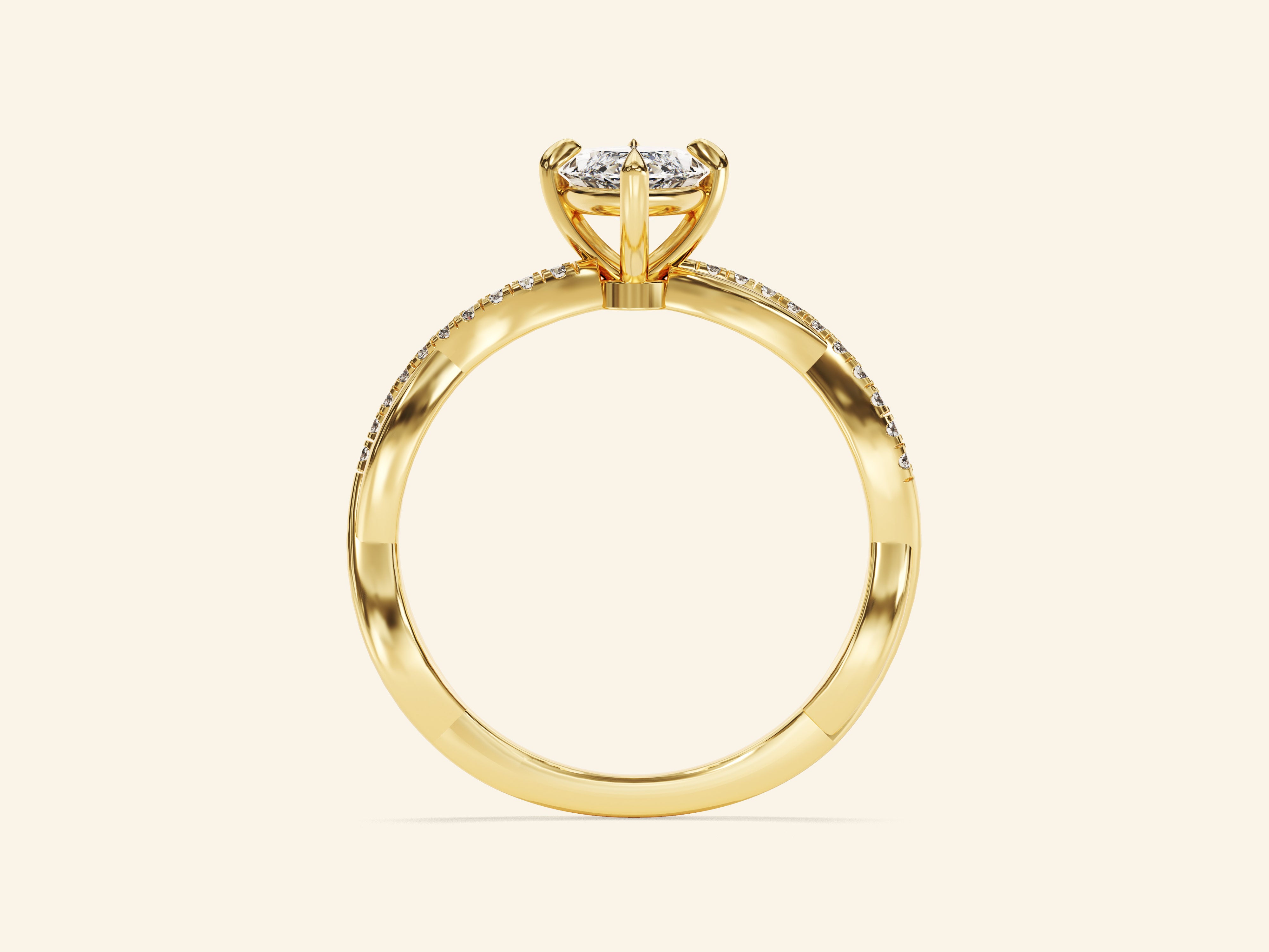 Marquise Twisted Engagement Ring