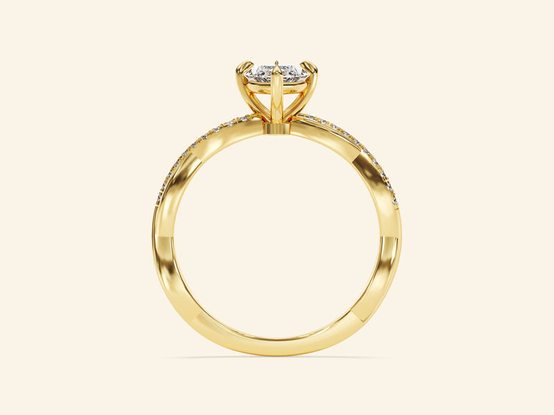 Marquise Twisted Engagement Ring