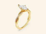 Marquise Twisted Engagement Ring