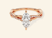 Marquise Twisted Engagement Ring