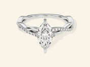 Marquise Twisted Engagement Ring