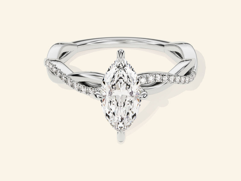 Marquise Twisted Engagement Ring