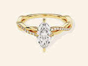 Marquise Twisted Engagement Ring