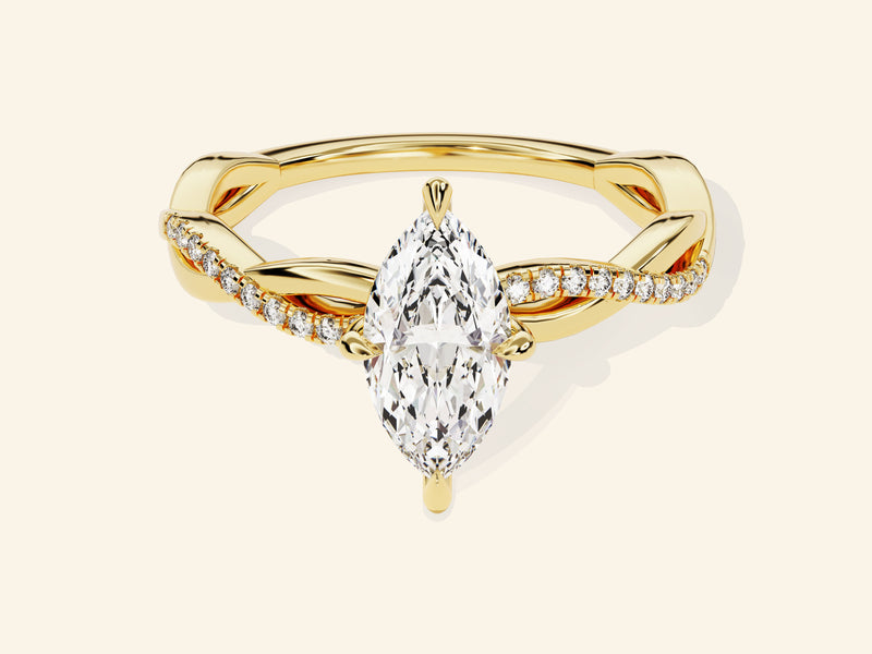 Marquise Twisted Engagement Ring