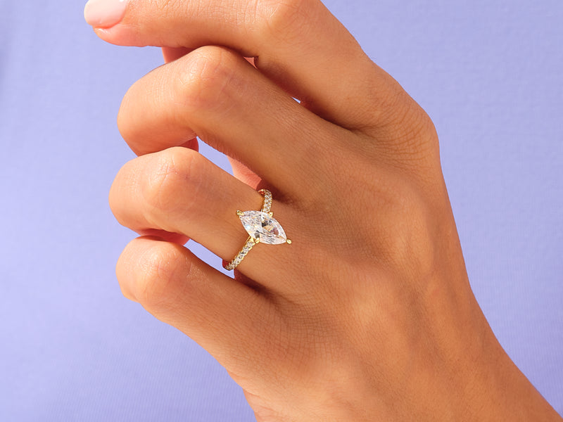 Marquise Twisted Engagement Ring