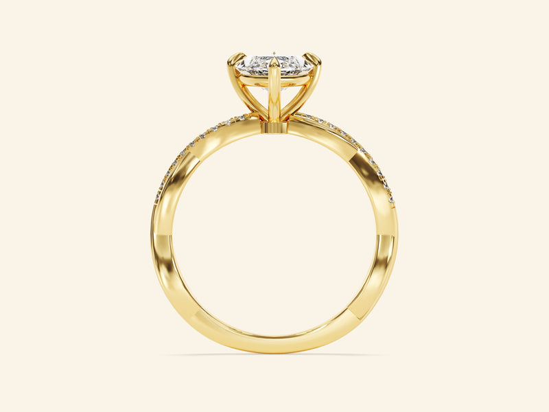 Marquise Twisted Engagement Ring