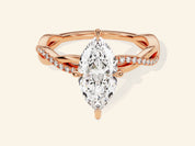 Marquise Twisted Engagement Ring