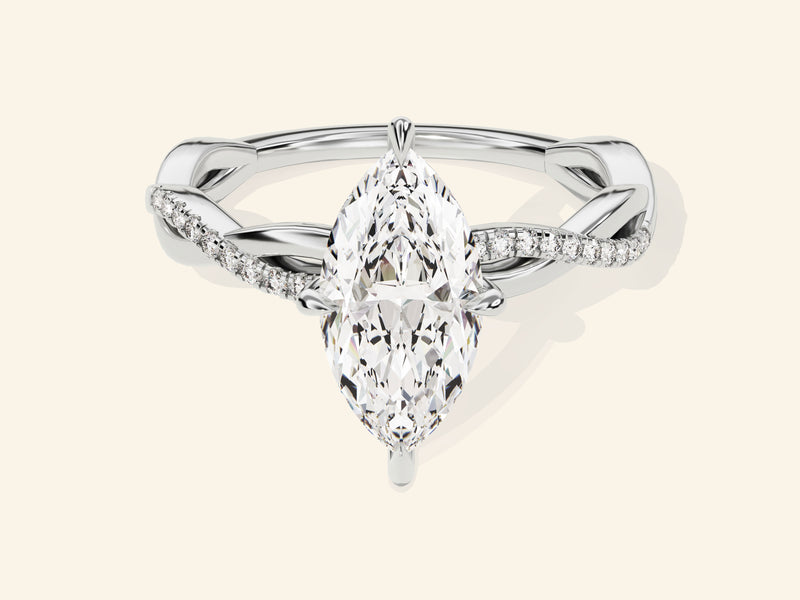 Marquise Twisted Engagement Ring