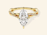 Marquise Twisted Engagement Ring