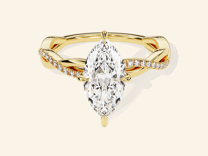 Marquise Twisted Engagement Ring