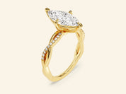 Marquise Twisted Engagement Ring