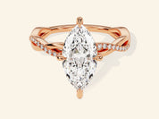 Marquise Twisted Engagement Ring