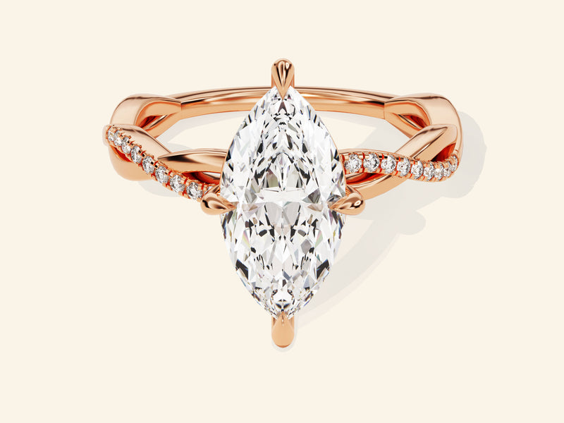 Marquise Twisted Engagement Ring