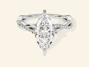Marquise Twisted Engagement Ring