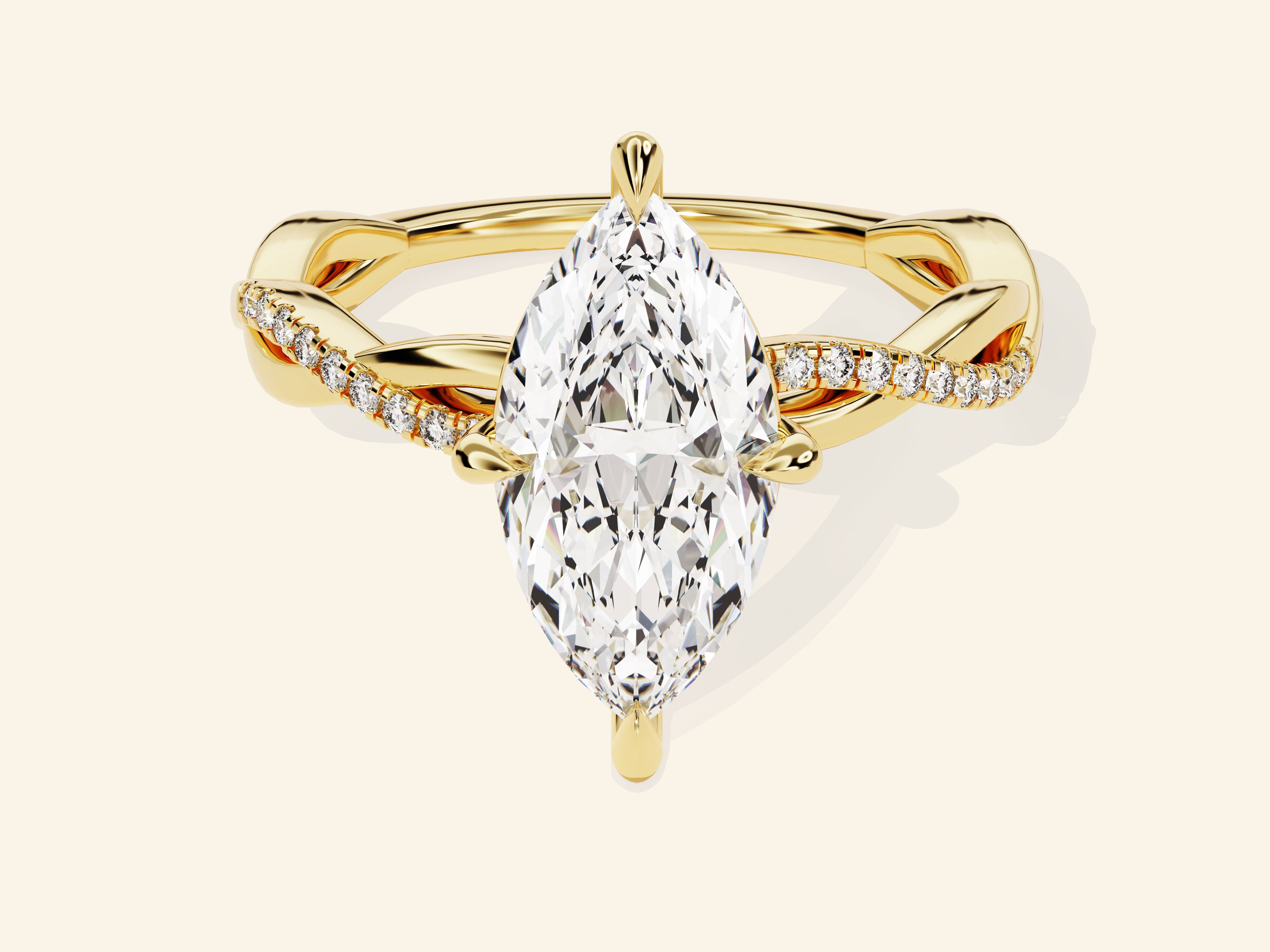 Marquise Twisted Engagement Ring