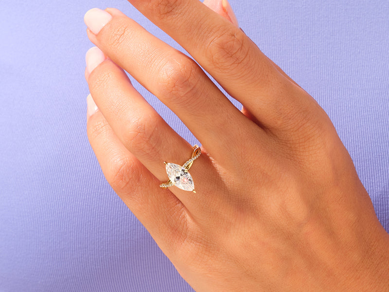 Marquise Twisted Engagement Ring