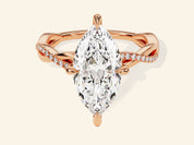 Marquise Twisted Engagement Ring