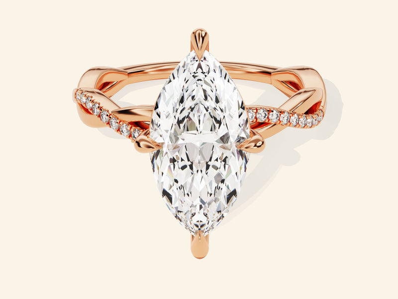 Marquise Twisted Engagement Ring