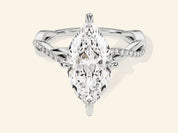 Marquise Twisted Engagement Ring