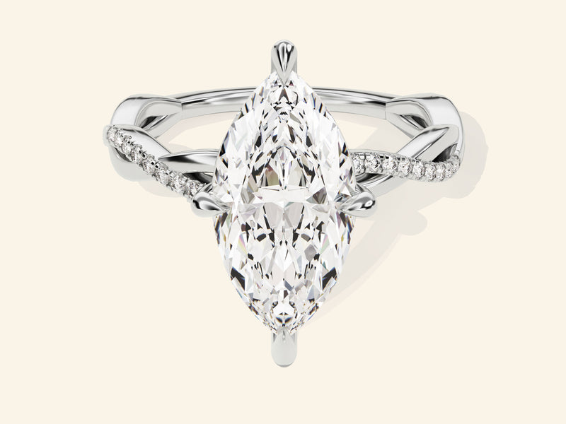 Marquise Twisted Engagement Ring
