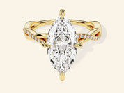 Marquise Twisted Engagement Ring