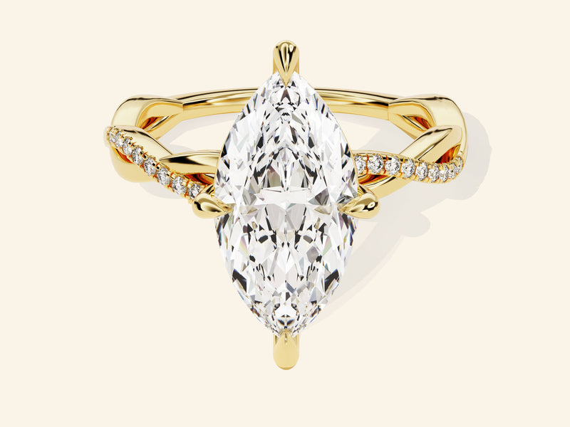Marquise Twisted Engagement Ring