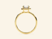 Asscher Halo Engagement Ring