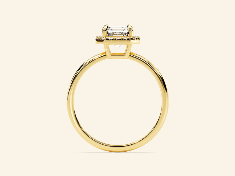 Asscher Halo Engagement Ring