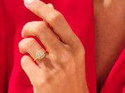 Asscher Halo Engagement Ring