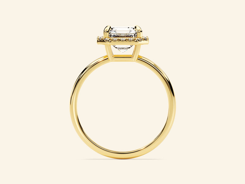 Asscher Halo Engagement Ring