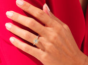 Asscher Halo Engagement Ring
