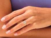Asscher Halo Engagement Ring