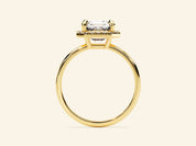 Asscher Halo Engagement Ring