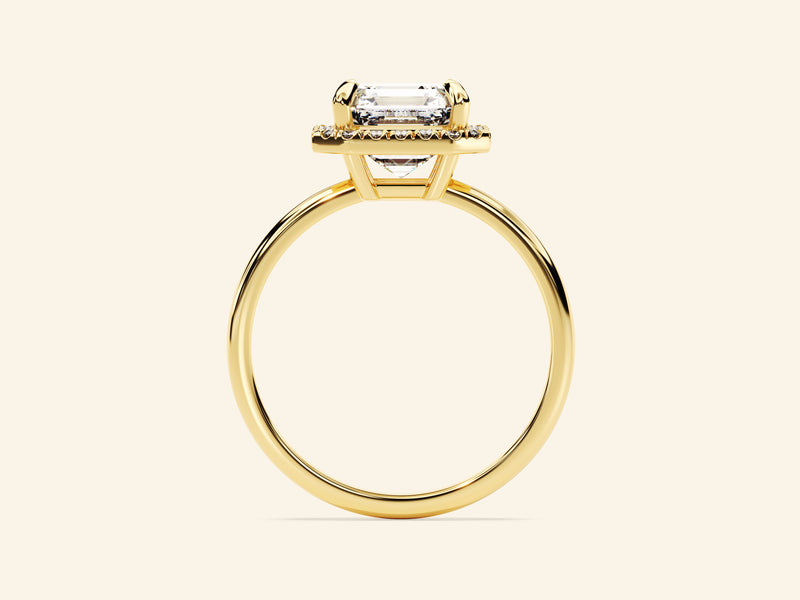 Asscher Halo Engagement Ring