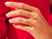 Knife Edge Oval Engagement Ring