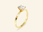 Knife Edge Oval Engagement Ring