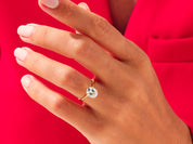Knife Edge Oval Engagement Ring