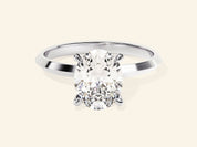 Knife Edge Oval Engagement Ring