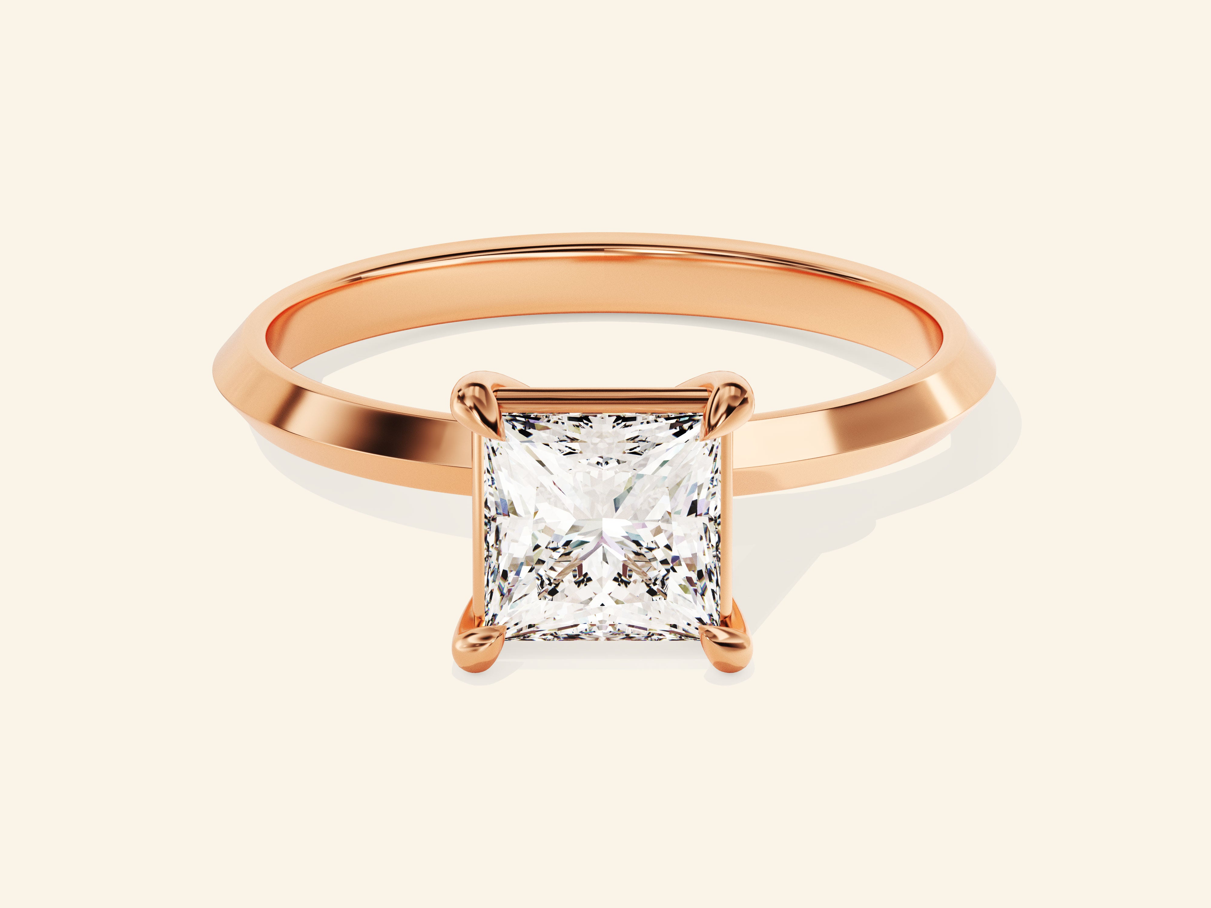 Knife Edge Princess Engagement Ring